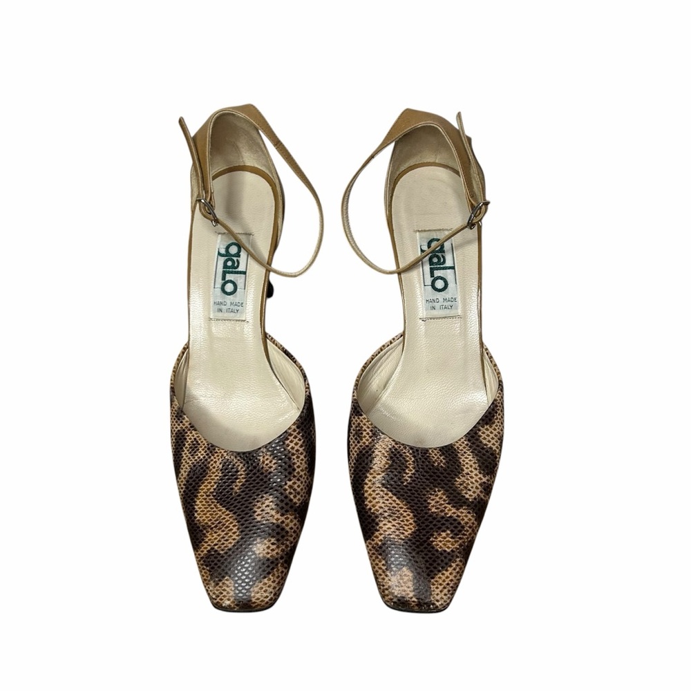Galo Handmade Italian Leopard Print Ankle-Strap Heels